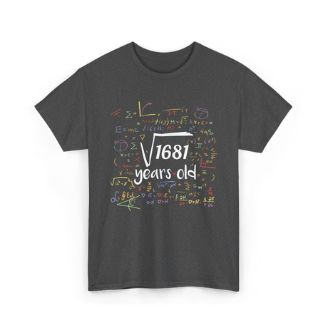 Square Root Of 1681 Birthday Celebration T-Shirt - Dark Heather