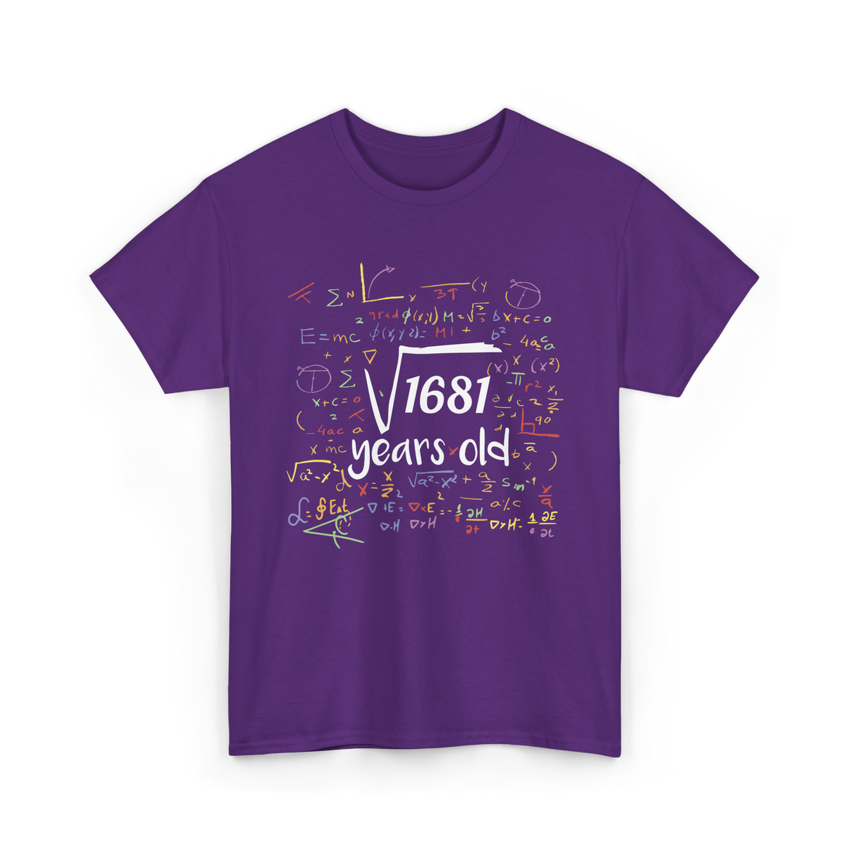 Square Root Of 1681 Birthday Celebration T-Shirt - Purple