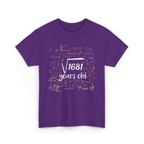 Square Root Of 1681 Birthday Celebration T-Shirt - Purple