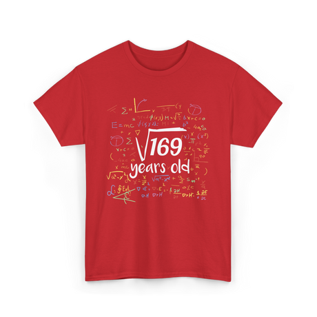 Square Root Of 169 Birthday Party T-Shirt - Red