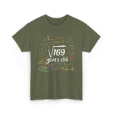 Square Root Of 169 Birthday Party T-Shirt - Military Green