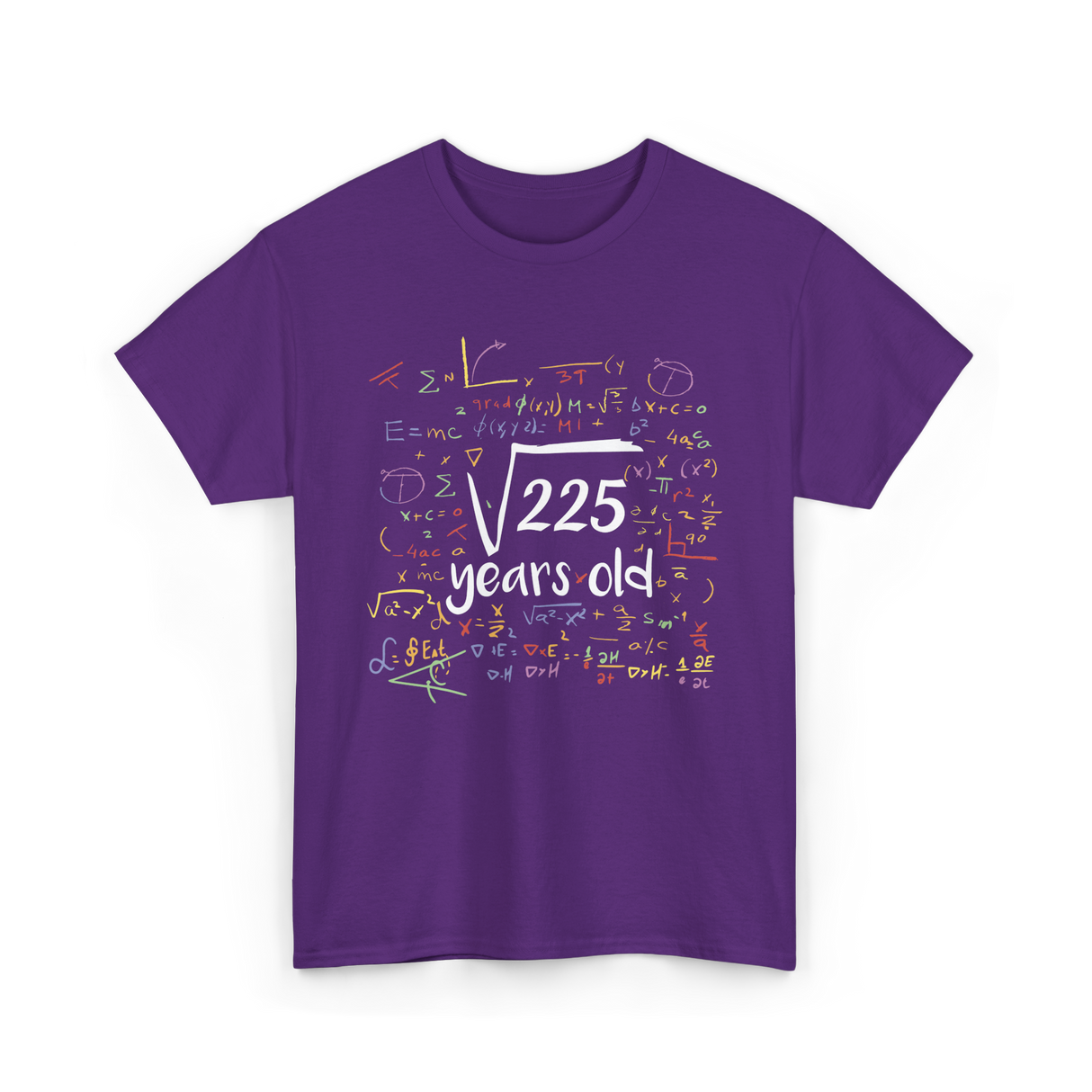 Square Root of 225 15th Birthday T-Shirt - Purple