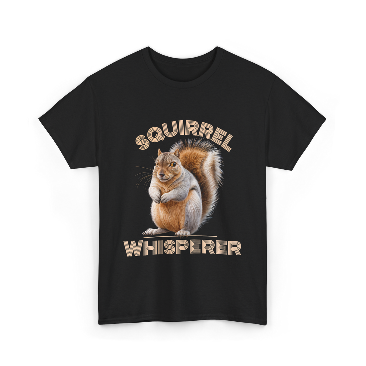 Squirrel Whisperer Squirrel T-Shirt - Black