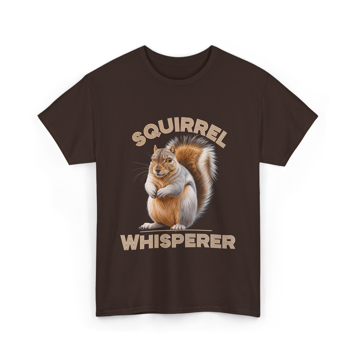 Squirrel Whisperer Squirrel T-Shirt - Dark Chocolate