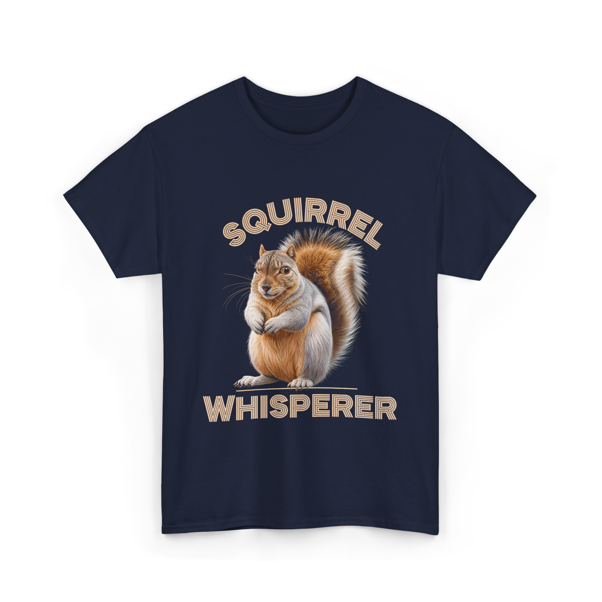 Squirrel Whisperer Squirrel T-Shirt - Navy