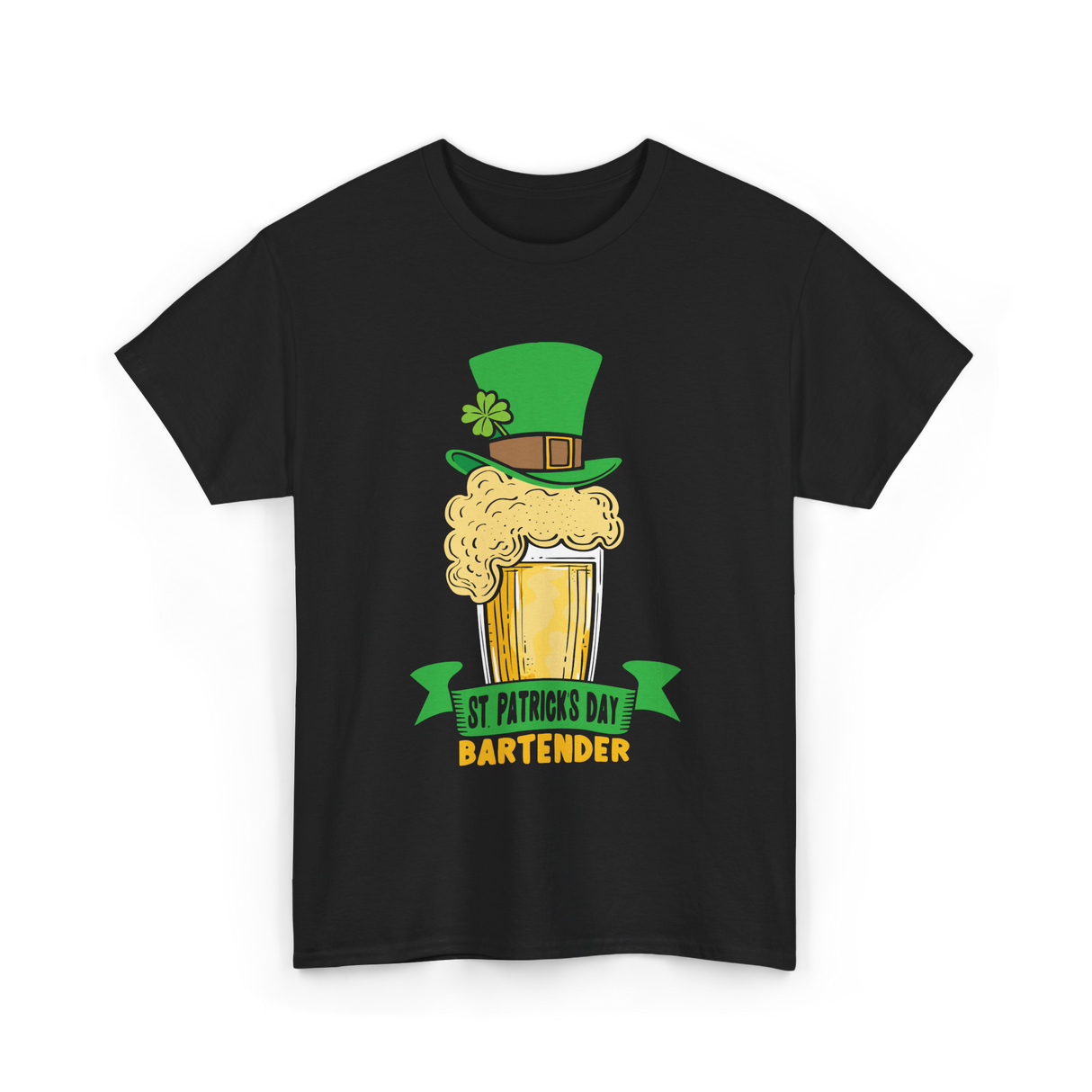 St Patrick's Day Bartender Irish T-Shirt - Black