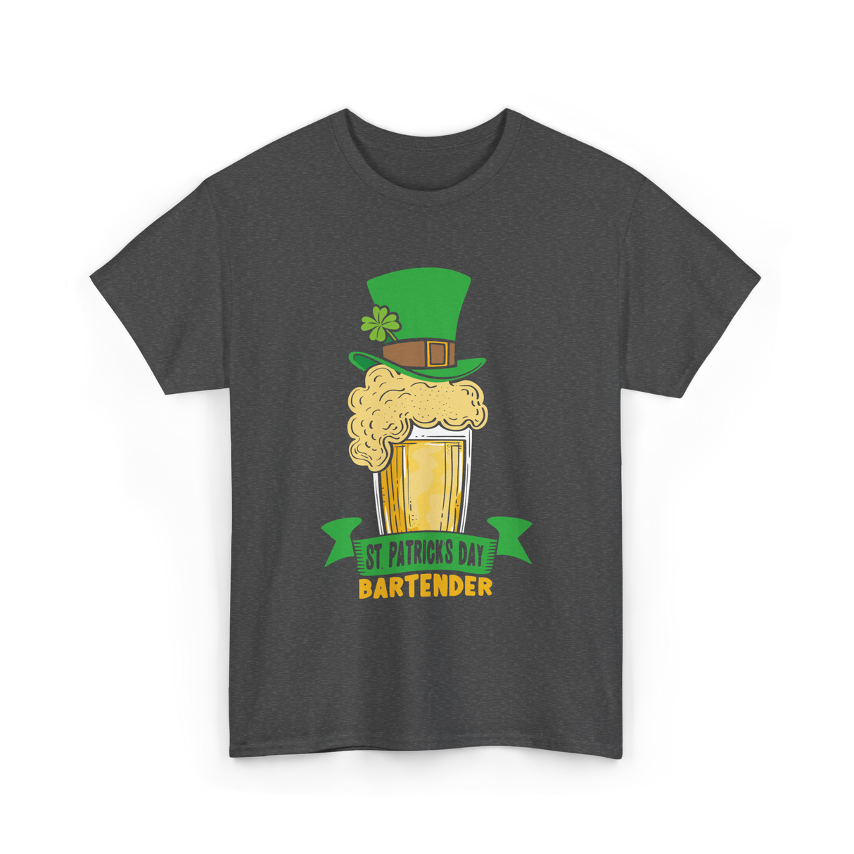 St Patrick's Day Bartender Irish T-Shirt - Dark Heather