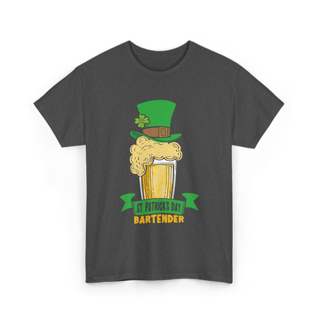 St Patrick's Day Bartender Irish T-Shirt - Dark Heather