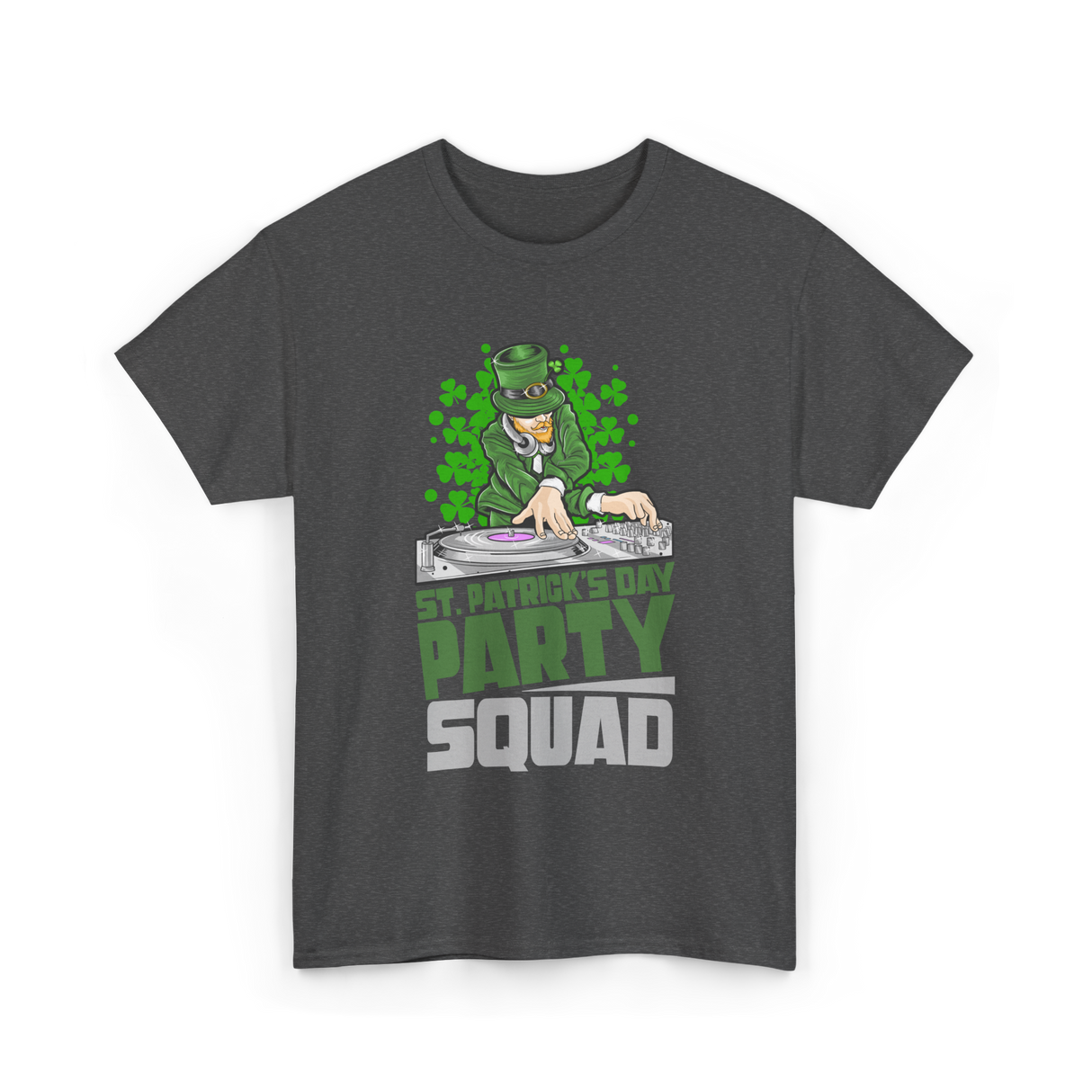 St Patricks Day Party Squad T-Shirt - Dark Heather