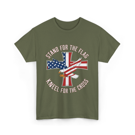 Stand For The Flag Patriot Eagle T-Shirt - Military Green