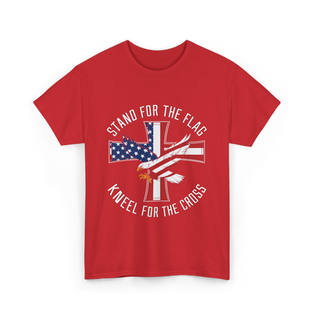 Stand For The Flag Patriot Eagle T-Shirt - Red