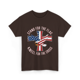 Stand For The Flag Patriot Eagle T-Shirt - Dark Chocolate