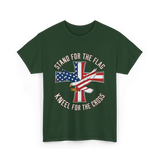 Stand For The Flag Patriot Eagle T-Shirt - Forest Green