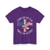 Stand For The Flag Patriot Eagle T-Shirt - Purple