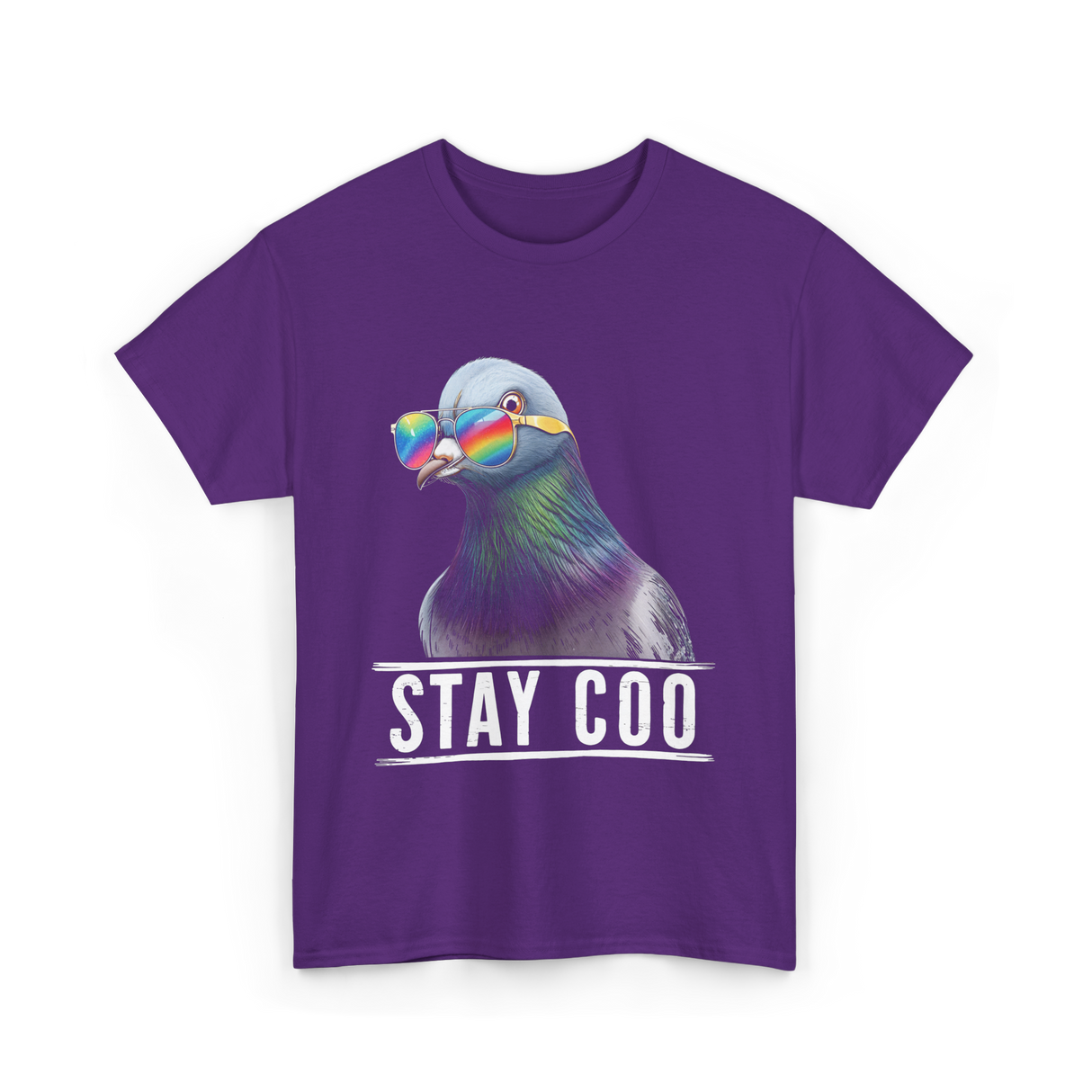 Stay Coo Pigeon Lover T-Shirt - Purple