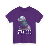 Stay Coo Pigeon Lover T-Shirt - Purple