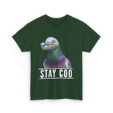 Stay Coo Pigeon Lover T-Shirt - Forest Green