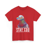 Stay Coo Pigeon Lover T-Shirt - Red