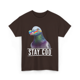 Stay Coo Pigeon Lover T-Shirt - Dark Chocolate