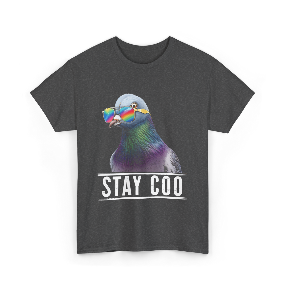 Stay Coo Pigeon Lover T-Shirt - Dark Heather