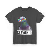 Stay Coo Pigeon Lover T-Shirt - Dark Heather