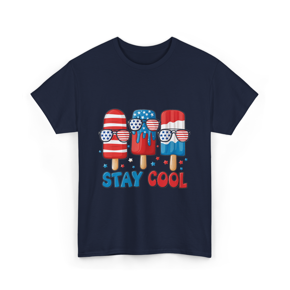 Stay Cool Popsicle USA Independence T-Shirt - Navy