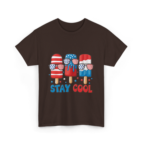 Stay Cool Popsicle USA Independence T-Shirt - Dark Chocolate