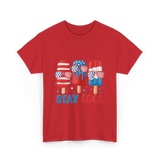 Stay Cool Popsicle USA Independence T-Shirt - Red