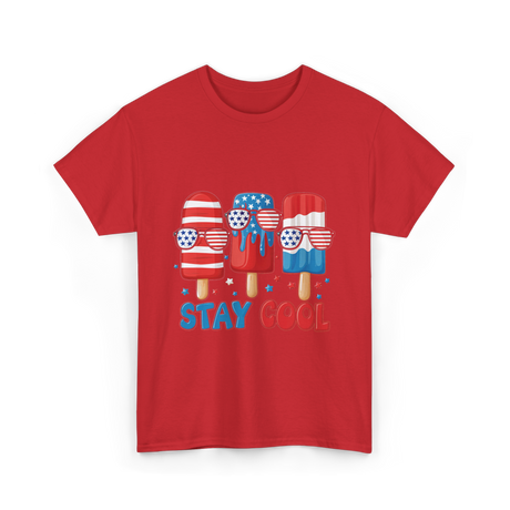 Stay Cool Popsicle USA Independence T-Shirt - Red