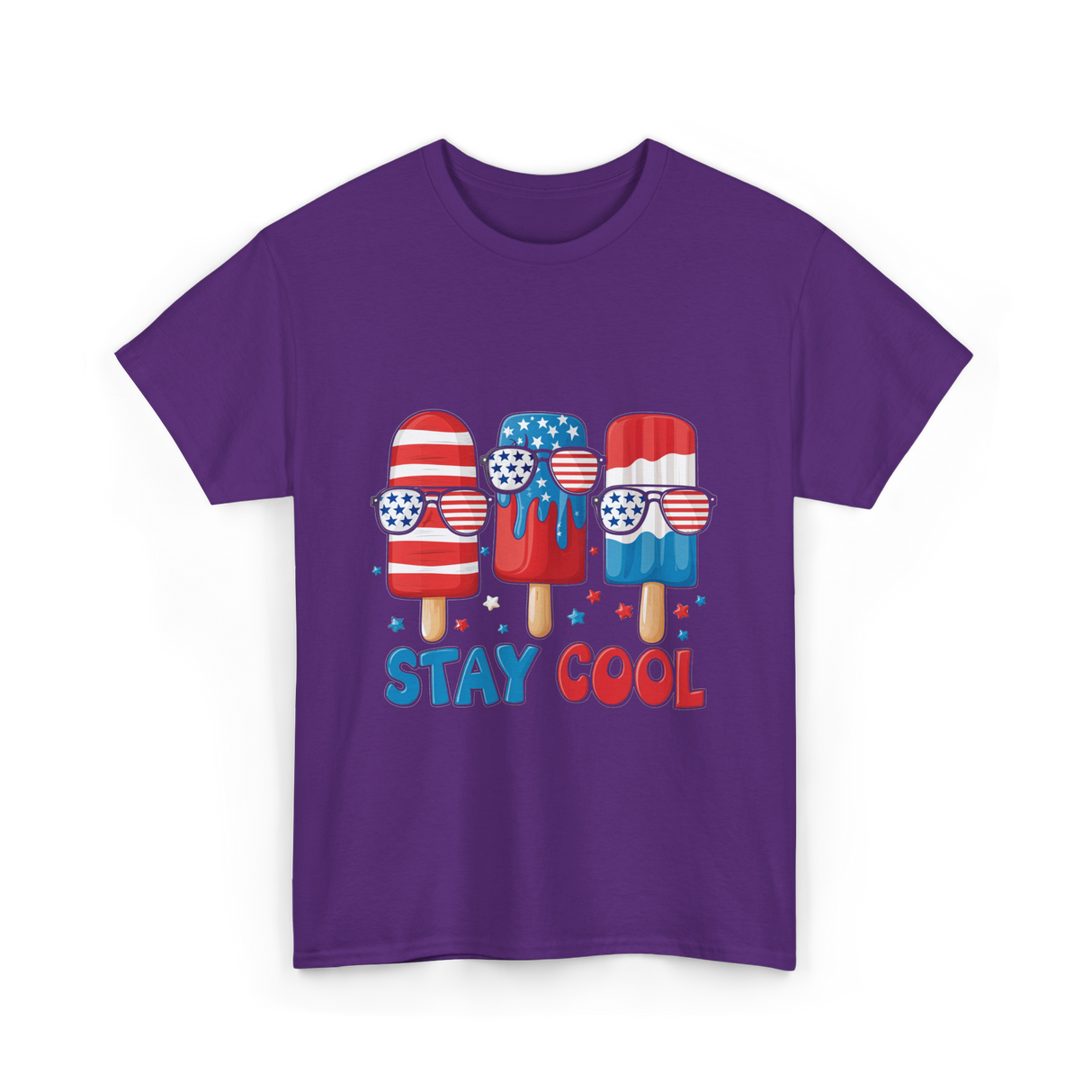 Stay Cool Popsicle USA Independence T-Shirt - Purple