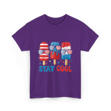 Stay Cool Popsicle USA Independence T-Shirt - Purple