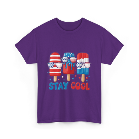 Stay Cool Popsicle USA Independence T-Shirt - Purple