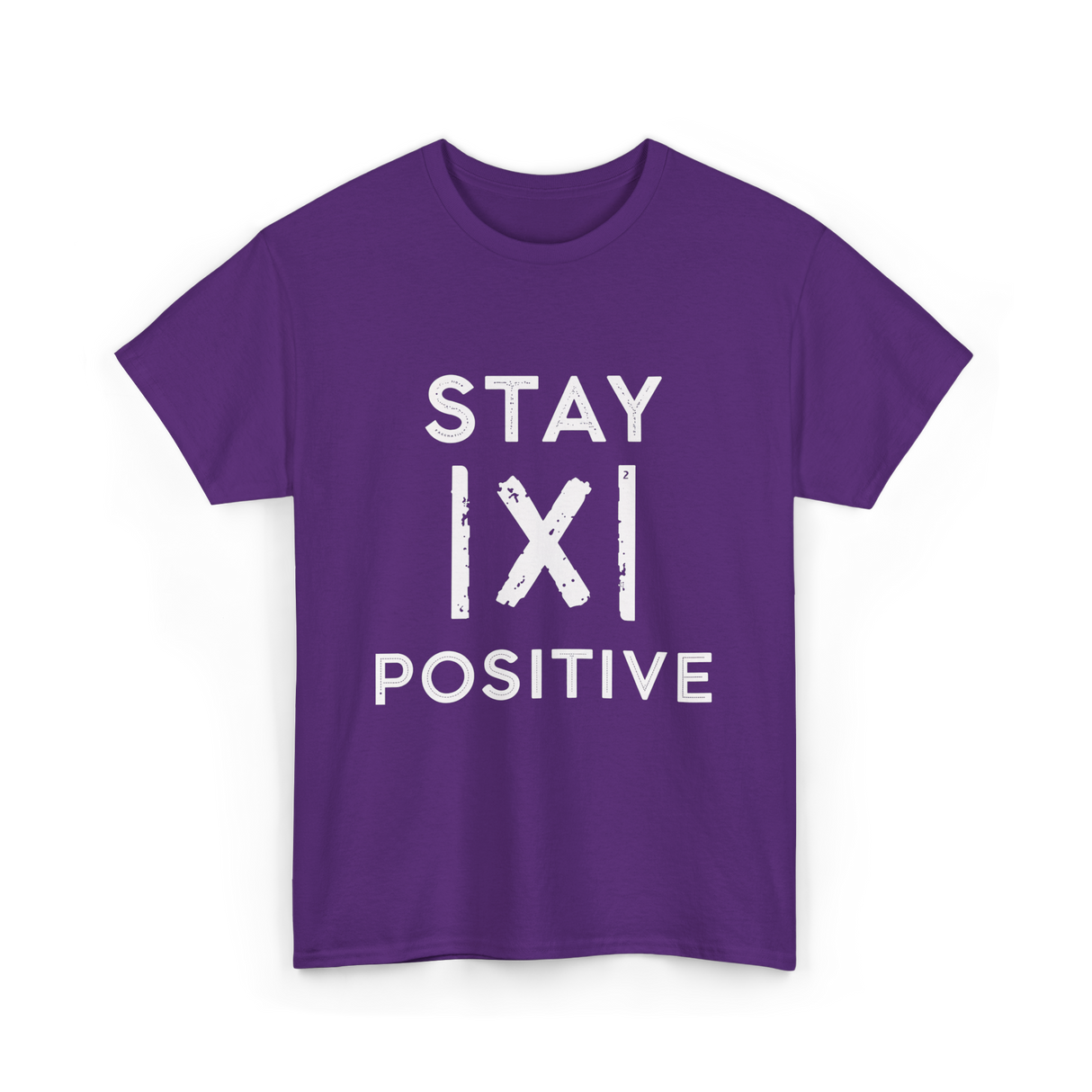 Stay Positive Absolute Value Math T-Shirt - Purple