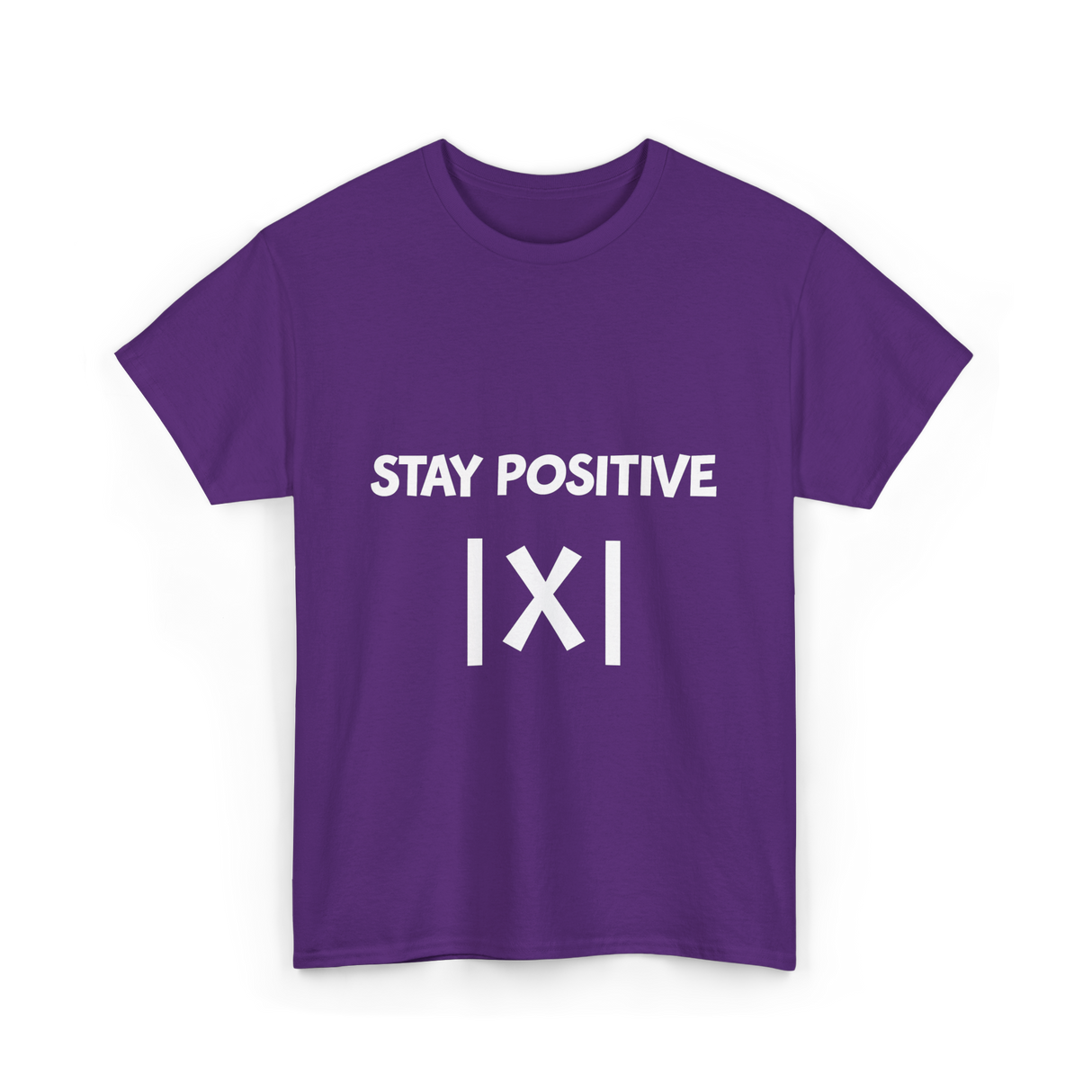 Stay Positive Math Teacher T-Shirt - Purple