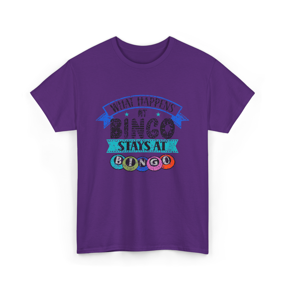 Stays At Bingo Bingo Player T-Shirt - Purple