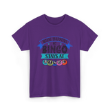 Stays At Bingo Bingo Player T-Shirt - Purple