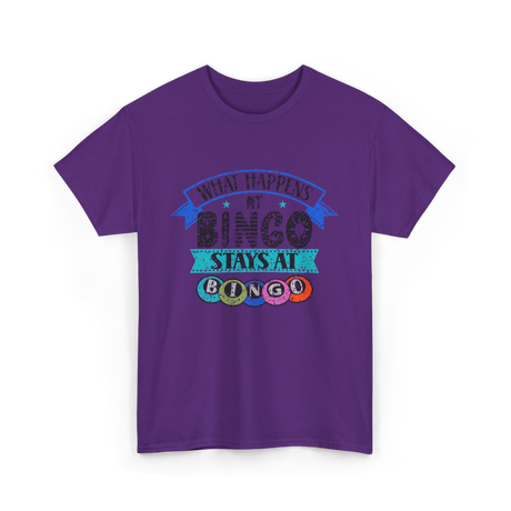 Stays At Bingo Bingo Player T-Shirt - Purple