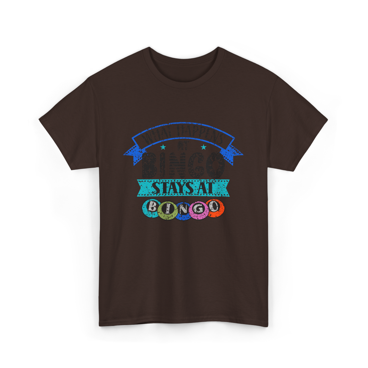 Stays At Bingo Bingo Player T-Shirt - Dark Chocolate