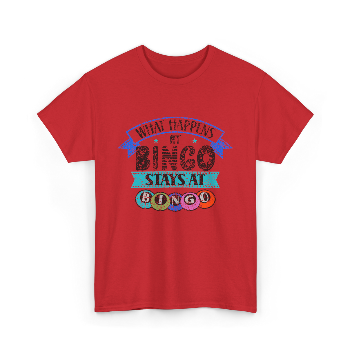 Stays At Bingo Bingo Player T-Shirt - Red