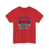 Stays At Bingo Bingo Player T-Shirt - Red