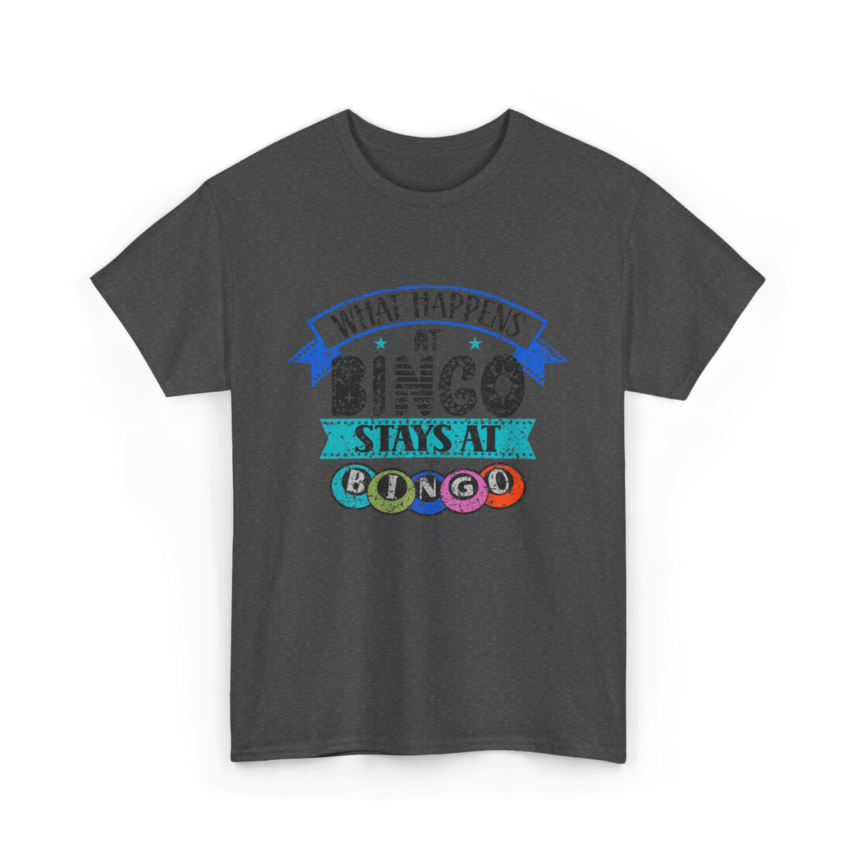 Stays At Bingo Bingo Player T-Shirt - Dark Heather