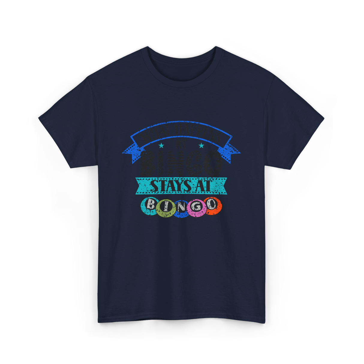 Stays At Bingo Bingo Player T-Shirt - Navy