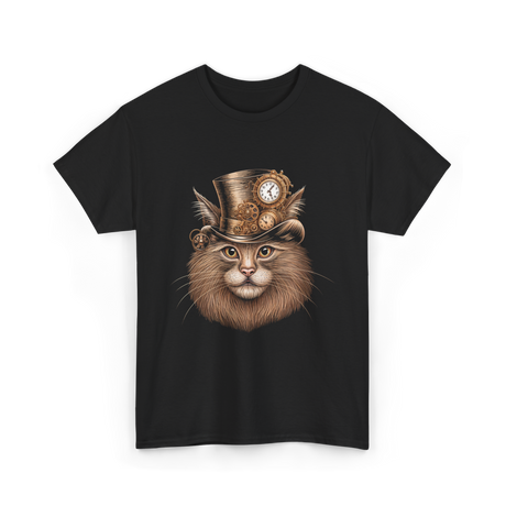 Steampunk Cat Steampunk Art Cat T-Shirt - Black