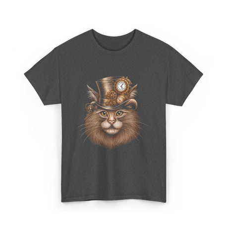 Steampunk Cat Steampunk Art Cat T-Shirt - Dark Heather