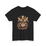 Steampunk Cat Steampunk Art T-Shirt - Black