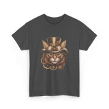 Steampunk Cat Steampunk Art T-Shirt - Dark Heather