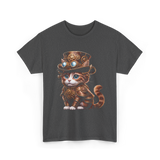 Steampunk Cat Steampunk Kitten Fantasy T-Shirt - Dark Heather