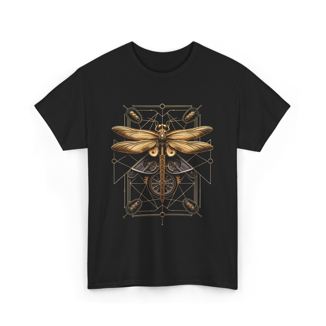 Steampunk Dragonfly Steampunk Art T-Shirt - Black