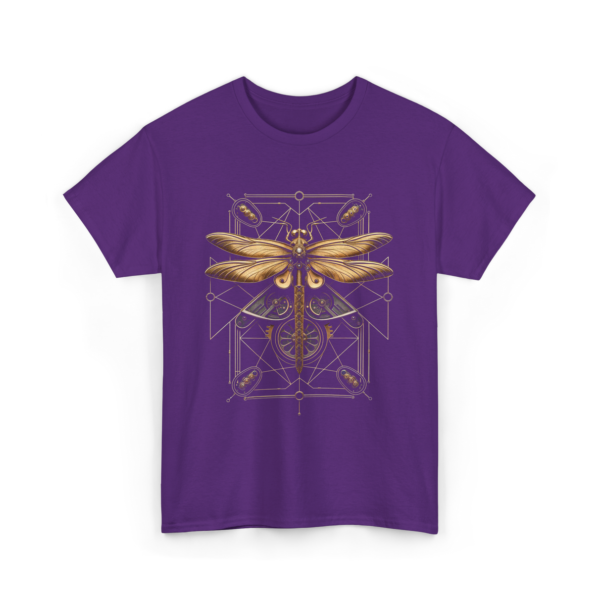 Steampunk Dragonfly Steampunk Art T-Shirt - Purple