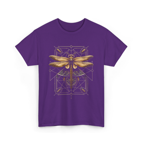 Steampunk Dragonfly Steampunk Art T-Shirt - Purple